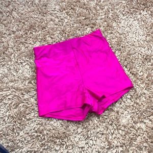 Vintage Hot Pink Spandex Disco Shorts